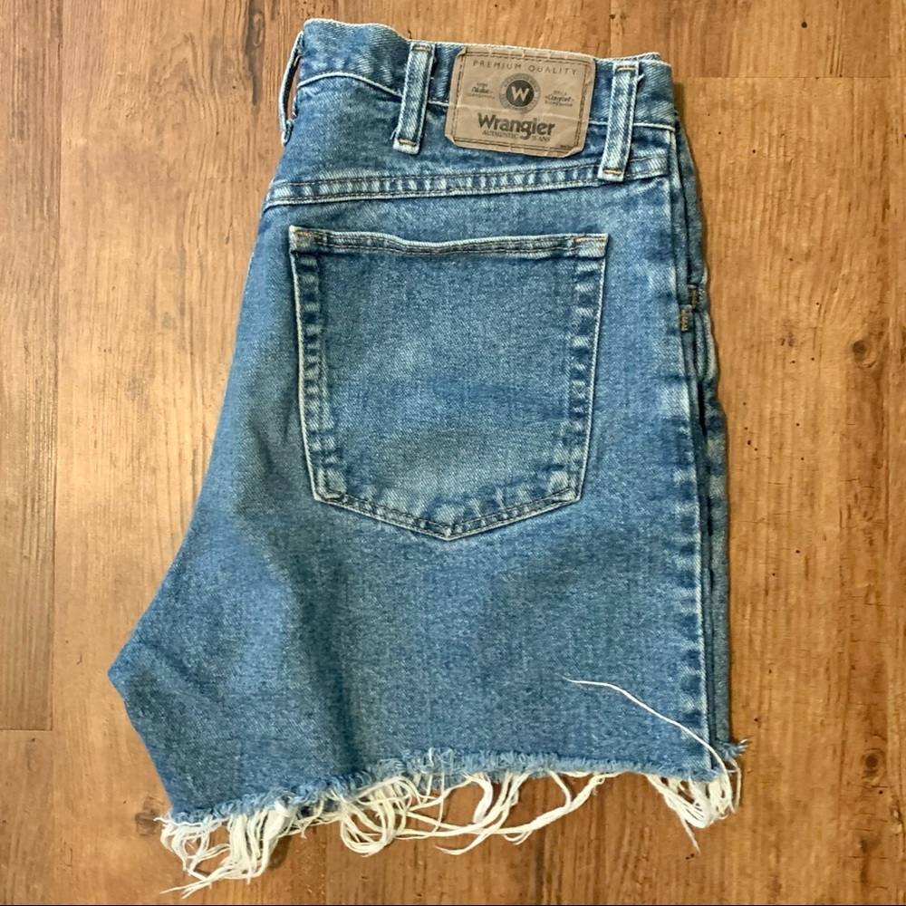 Vintage Wrangler High Waisted Cut Off Denim Shorts